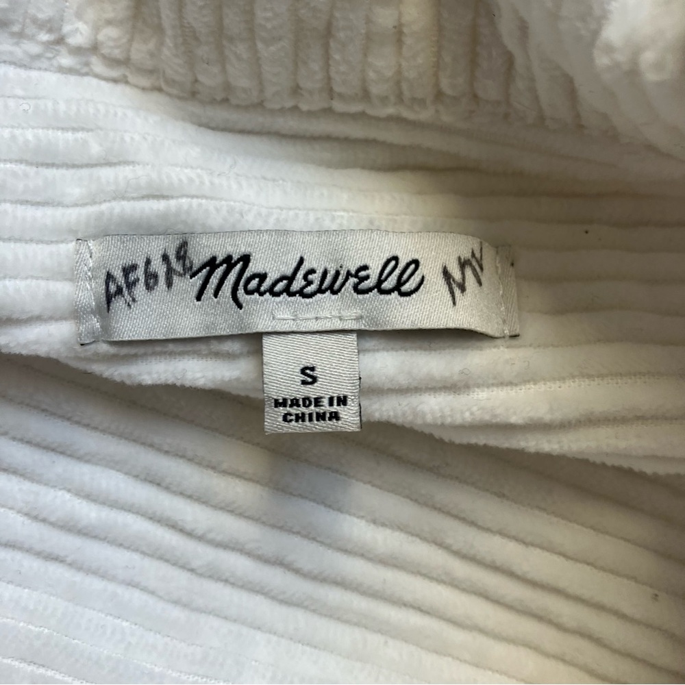 Madewell Women’s White Corduroy Shirt-Jacket Shacket size Small - Picture 9 of 9